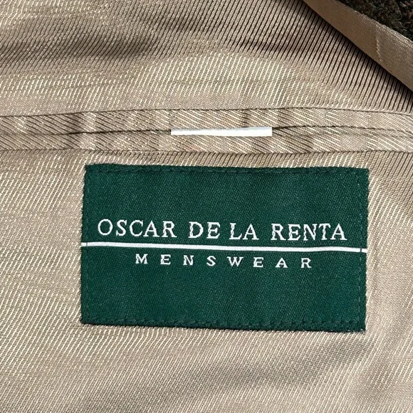 Oscar De La Renta Menswear Wool Sports Jacket Academia Plaid, size 42S - Picture 9 of 10